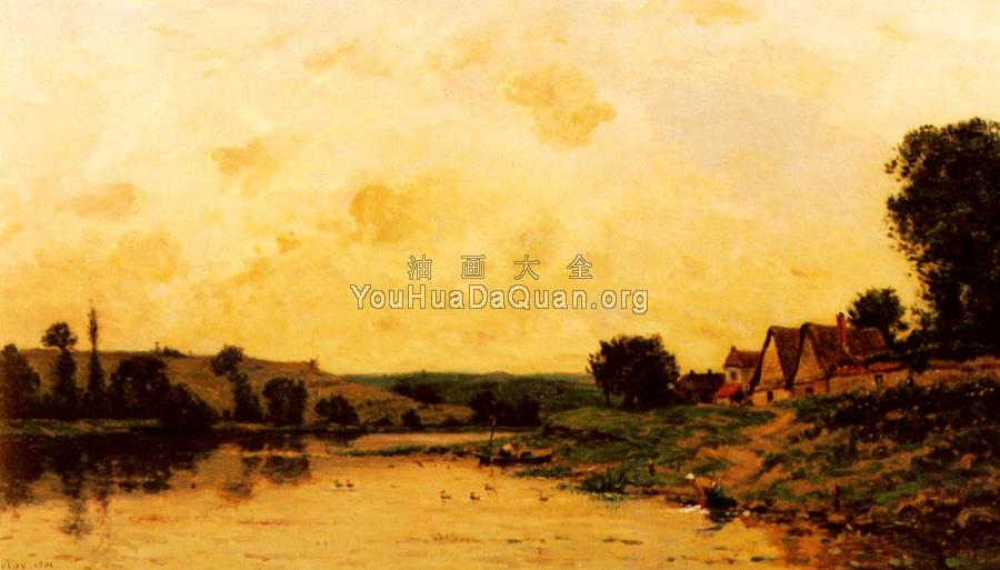 Washerwomen by the Banks of a River - 希波吕忒·卡米尔·迪莱